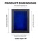 Rustic Black Wood Shadow Box Frame with Acrylic Front - Royal Blue Suede Backing, 30 Sizes
